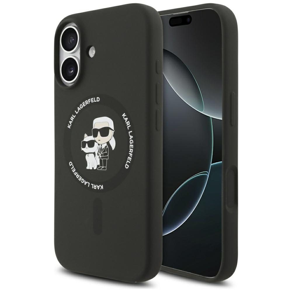 474929_oryg Karl Lagerfeld Silicone Karl&Choupette Ring MagSafe case for iPhone 17 black