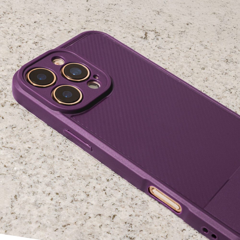 475015_oryg Simple Carbon case for iPhone 14 6,1" purple