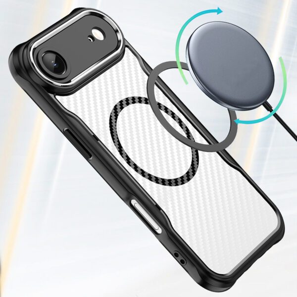 Defender Carbon Mag case for iPhone 17 Air 6,6" black