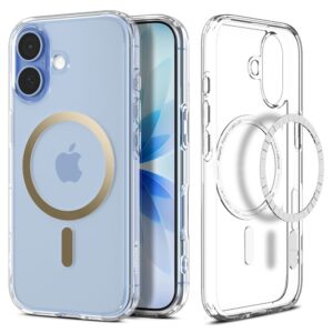 475750_oryg Spigen Ultra Hybrid Mag Magsafe case for iPhone 17 Clear/Gold