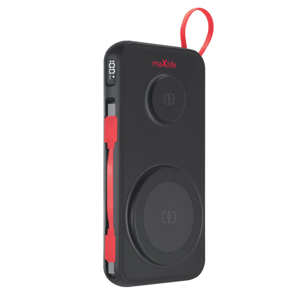 477604_oryg Maxlife wireless power bank MXPB-08 10000 mAh magnetic 3in1 black