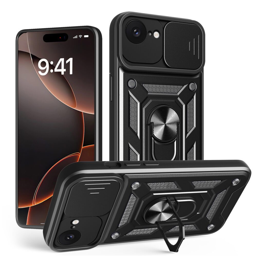 Defender Slide case for iPhone 16e black