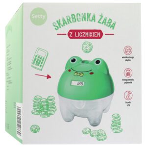 Setty piggy bank with counter Frog YS011-3A