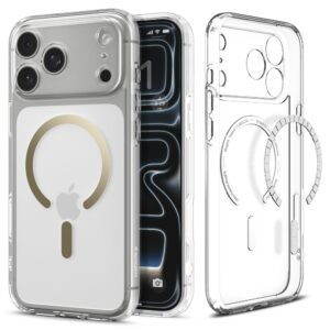 Spigen Ultra Hybrid Mag Magsafe case for iPhone 17 Pro Max Clear/Gold
