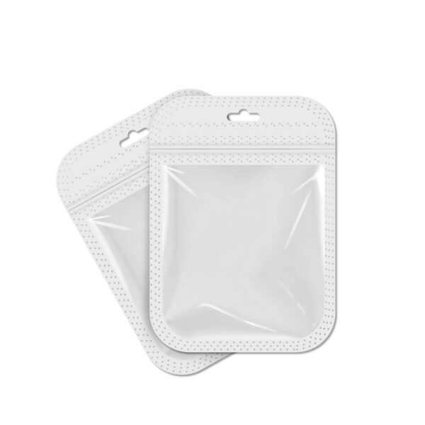 A blank plastic clamshell blister pack with a hang tab isolated Pin Charms for watch straps bow rose gold