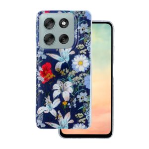 Glow Glam case for Motorola Moto G86 blue