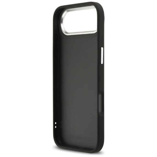 479353_oryg Karl Lagerfeld FW Grained Karl & Choupette Heads Pins & Logo case for iPhone Air black