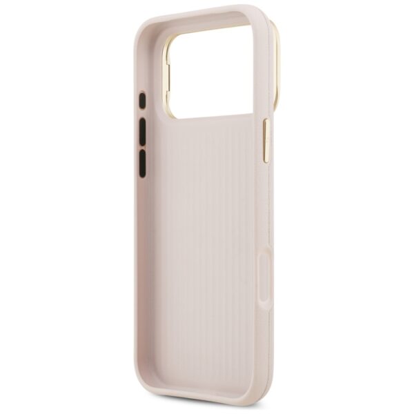 Guess Grained Big 4G & Stand Camera case for iPhone 17 Pro Max pink