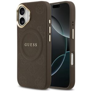Guess case for iPhone 17 HC MAGSAFE PU W/ PEONY HOT STAMP brown