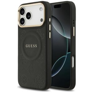 480694_oryg Guess case for iPhone 17 Pro Max HC MAGSAFE PU W/ PEONY HOT STAMP black
