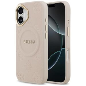 480702_oryg Guess case for iPhone 17 HC MAGSAFE PU W/ PEONY HOT STAMP pink