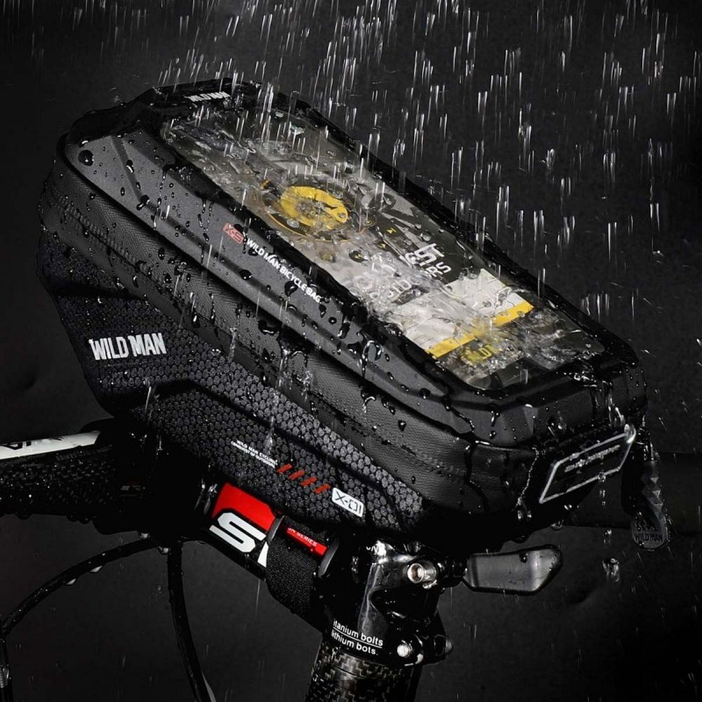 4905cd740b8a38066a489a6a05b65938 WILDMAN traveling bag for bike frame with zipper 0,6L (4 "- 7") MS33 black