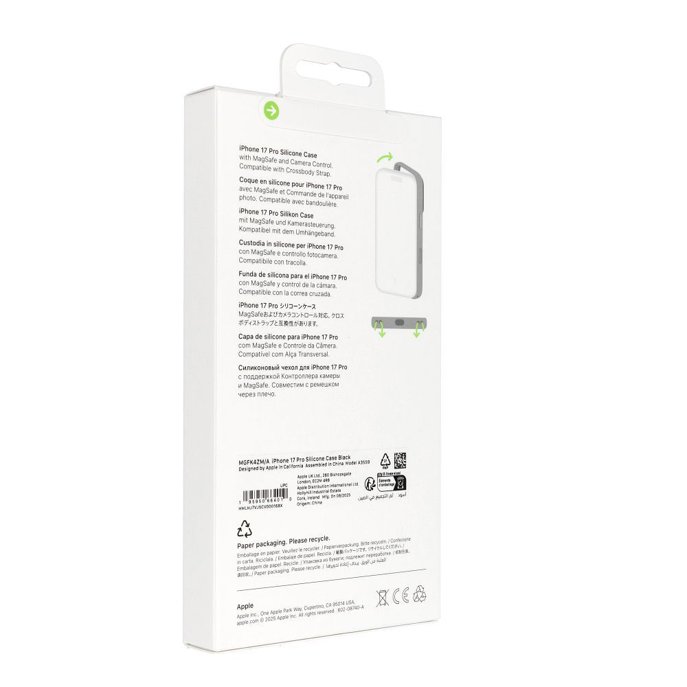 iPhone 17 Pro Silicone Case with MagSafe – Black