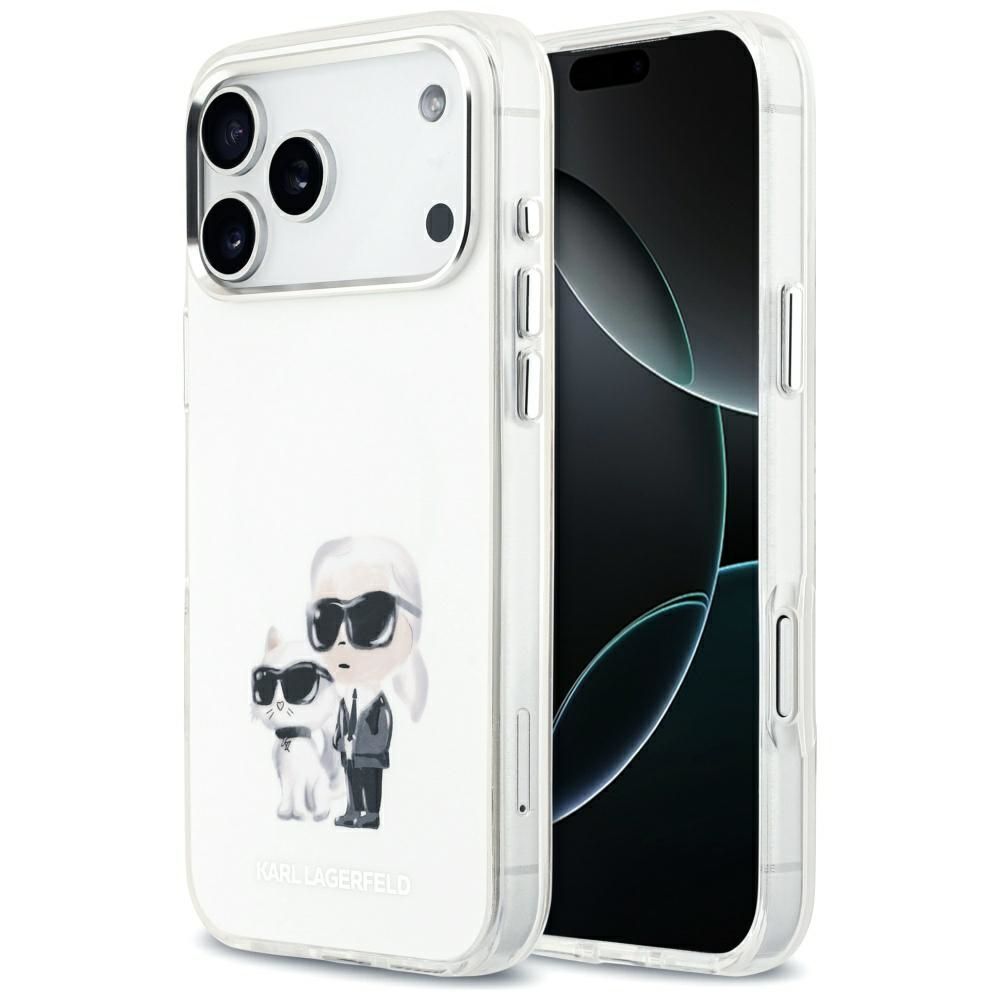 4c037442cbf37a6a5e8b0974fc652302 KARL LAGERFELD case for IPHONE 17 Pro Max compatible with MagSafe KLHMP17XHMKCAQOH (IML Aquarelle K&C & Logo) white