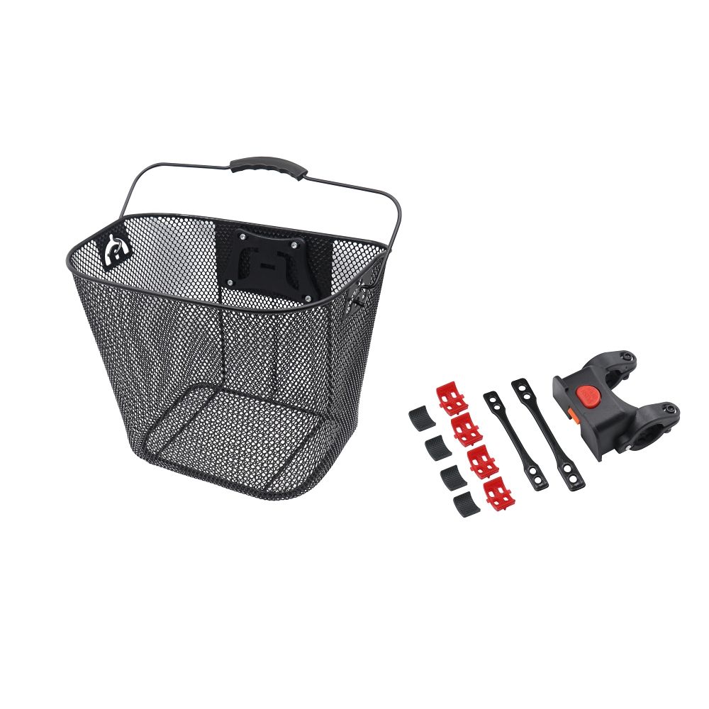 4c3e42f394b36af0f4bc83bf1563f854 Front bicycle basket with quick release FSBKT-013 black