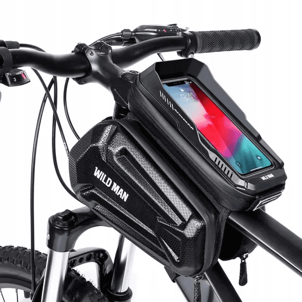 4cb53979f4ab4ce6a87af3780b742f46 WILDMAN traveling bag for bike frame with zipper 1,2L (4 "- 7") MS66 black