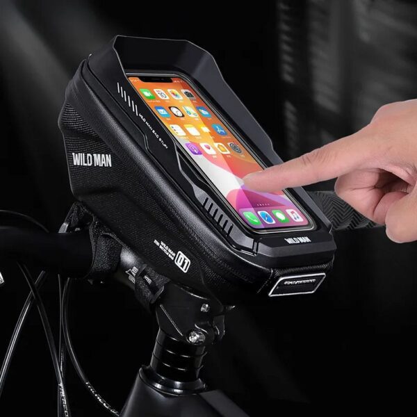 4d15895f772ae075fe7887fcc0c20fa4 WILDMAN traveling bag for bike handlebars with zipper 1L (4 "- 7") XT1 black