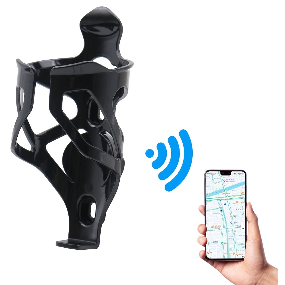 515d6092bd4db6853eeaeca4713545f9 Bicycle bottle holder with space for AirTag FSCGE-120-3 black