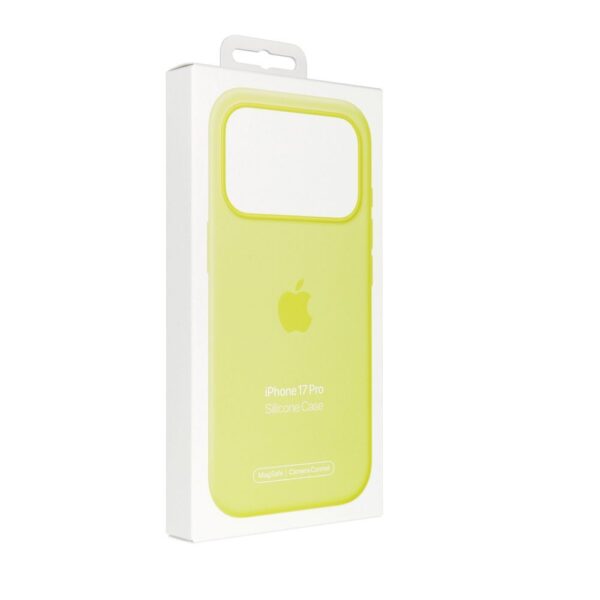 iPhone 17 Pro Silicone Case with MagSafe – Neon Yellow
