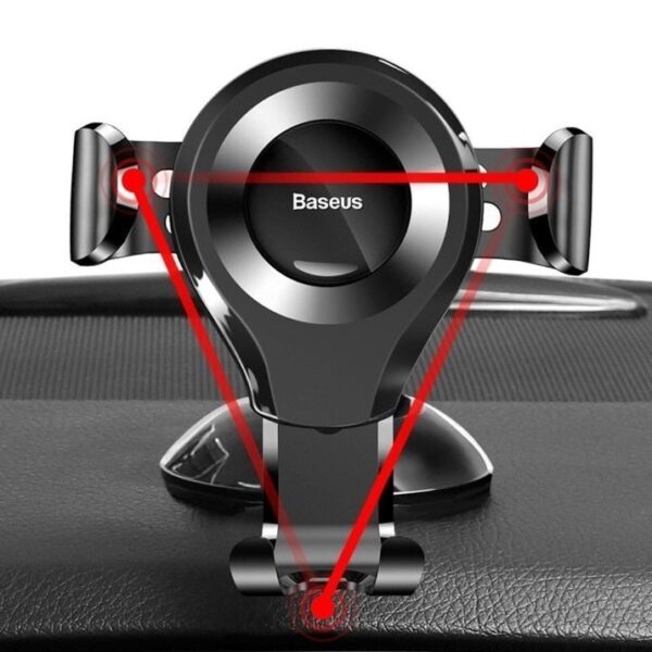 Baseus Osculum gravity car holder for window, dashboard black (SUYL-XP01)eng