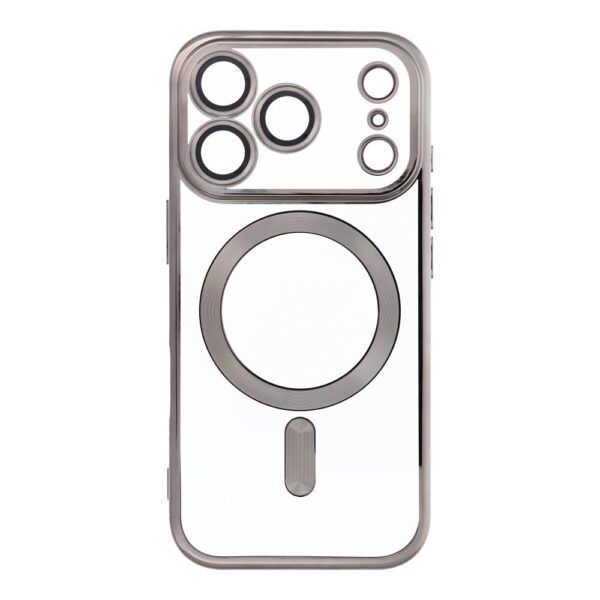 56de7f18529f54ba83a404ff70f1bcb2 ELECTRO MAG COVER case compatible with MagSafe for IPHONE 17 Pro (full ring) grey titanium