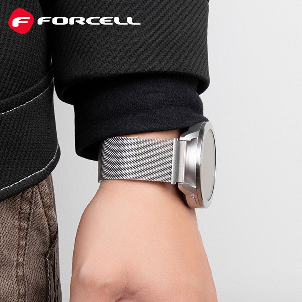 57d8ca8a86b5bda9d04706504519b2fd FORCELL F-DESIGN FS11 magnetic stailess steel strap for SAMSUNG Watch 22 mm black
