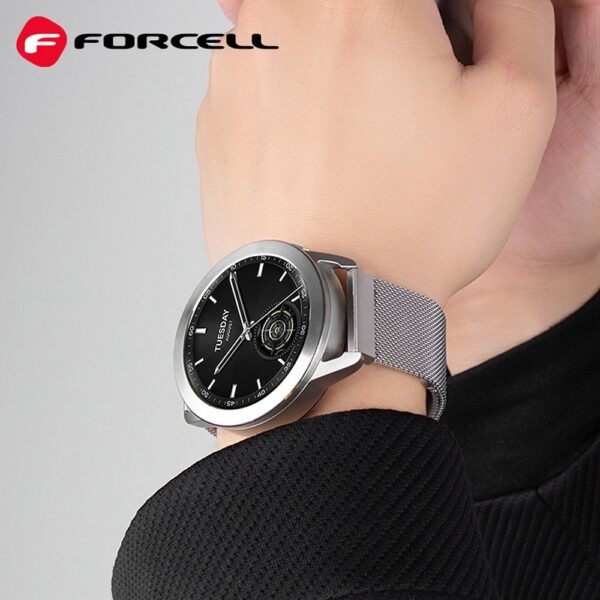 57dd4af907ab5e0fac943c865b6a0e7b FORCELL F-DESIGN FS11 magnetic stailess steel strap for SAMSUNG Watch 22 mm silver