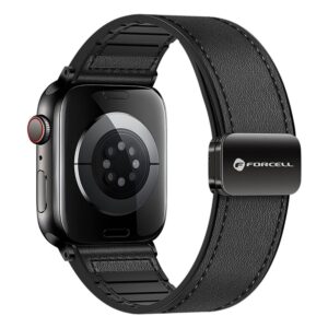 FORCELL F-DESIGN FA21 eco leather strap for APPLE Watch 38 / 40 / 41 mm black