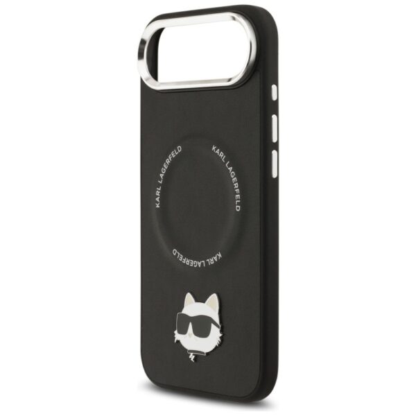 KARL LAGERFELD case for IPHONE 17 Air compatible with MagSafe KLHMP17MPSMLRCHK (PU Choupette Pin) black