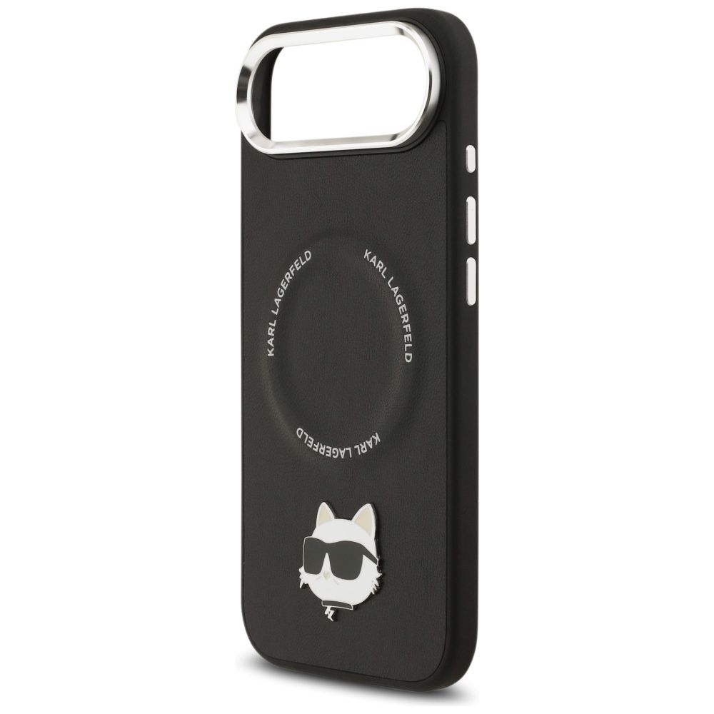 5950baada30c5175a57aafa4a4198e33 KARL LAGERFELD case for IPHONE 17 Air compatible with MagSafe KLHMP17MPSMLRCHK (PU Choupette Pin) black