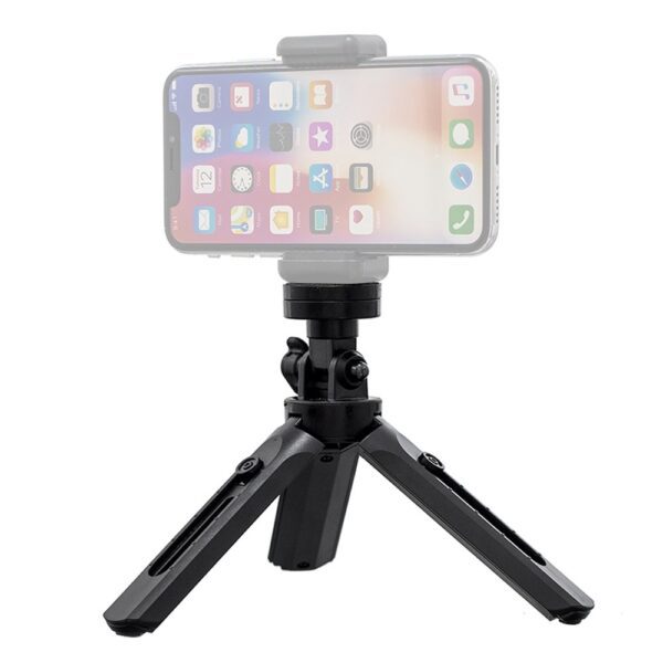 Mini tripod selfie stick holder for phone camera GoPro 16 - 21 cm blackeng