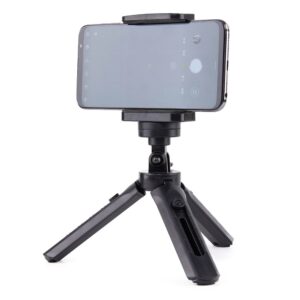 Mini tripod selfie stick holder for phone camera GoPro 16 - 21 cm blackeng