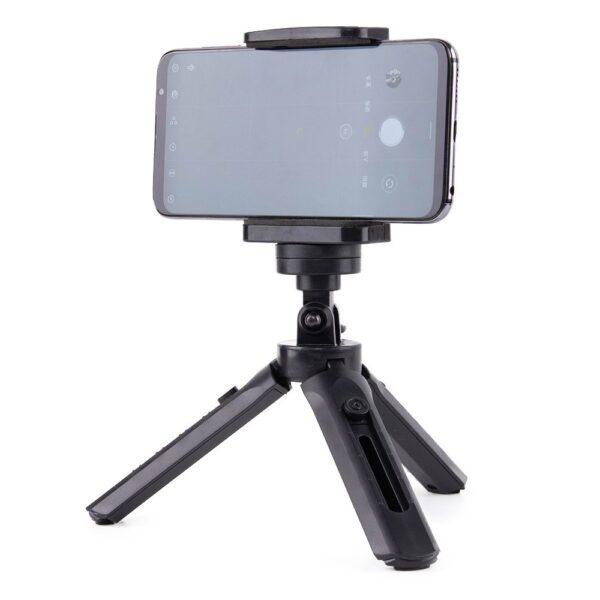 Mini tripod selfie stick holder for phone camera GoPro 16 - 21 cm blackeng