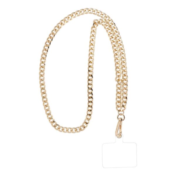 CHAIN #81 Phone lanyard, Phone pendant / cord length 80cm (40cm in the loop) / on neck - gold