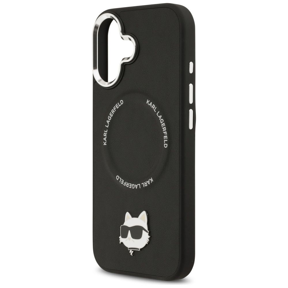 5bdb8ab57d00afc133fbc262011171e8 KARL LAGERFELD case for IPHONE 17 compatible with MagSafe KLHMP17SPSMLRCHK (PU Choupette Pin) black