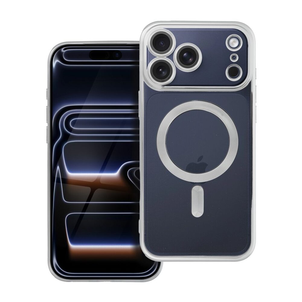 5c961e3dc39326a396572912dcf75089 ELECTRO MAG COVER case compatible with MagSafe for IPHONE 17 Pro Max (full ring) silver