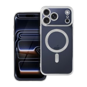 ELECTRO MAG COVER case compatible with MagSafe for IPHONE 17 Pro Max (full ring) silver