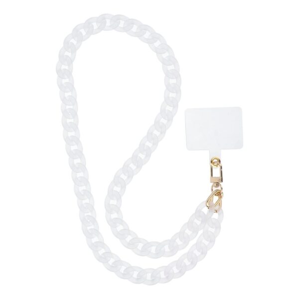 5e13fd038cb69cab03b5a2861f637b68 PANAMA LONG Phone lanyard, Phone pendant / cord length 80cm (40cm in the loop) / on neck - white