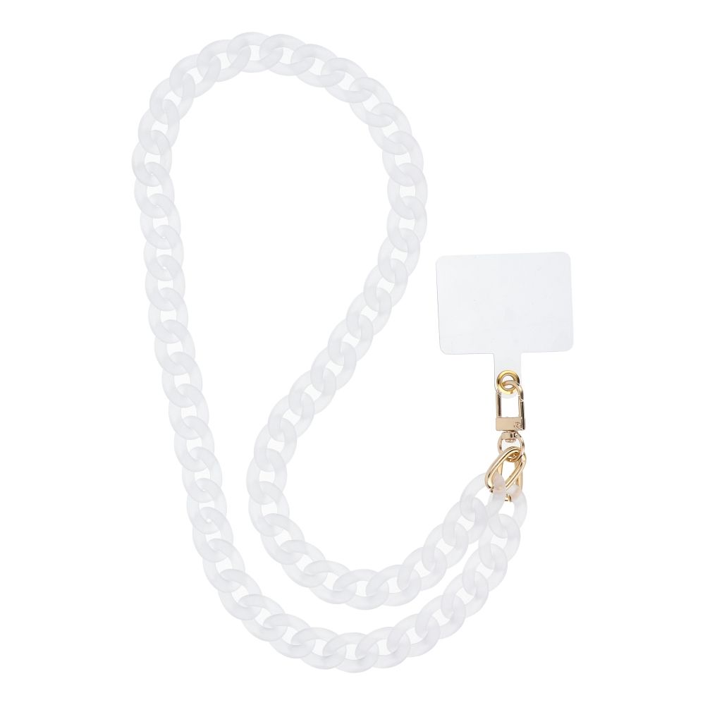 5e13fd038cb69cab03b5a2861f637b68 PANAMA LONG Phone lanyard, Phone pendant / cord length 80cm (40cm in the loop) / on neck - white