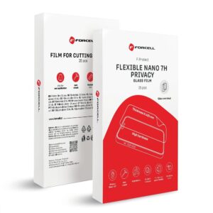 5f19483a50079e7f7368c2feb1f1db6a Hybrid nano glass film for cutting machine Forcell F-Protect Flexible NANO 7H PRIVACY 196 x 125 mm 25 pcs
