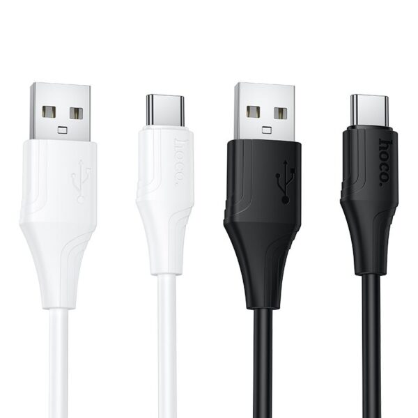 Silicone Cable USB A to USB C Hoco 3A 1 m X124 black