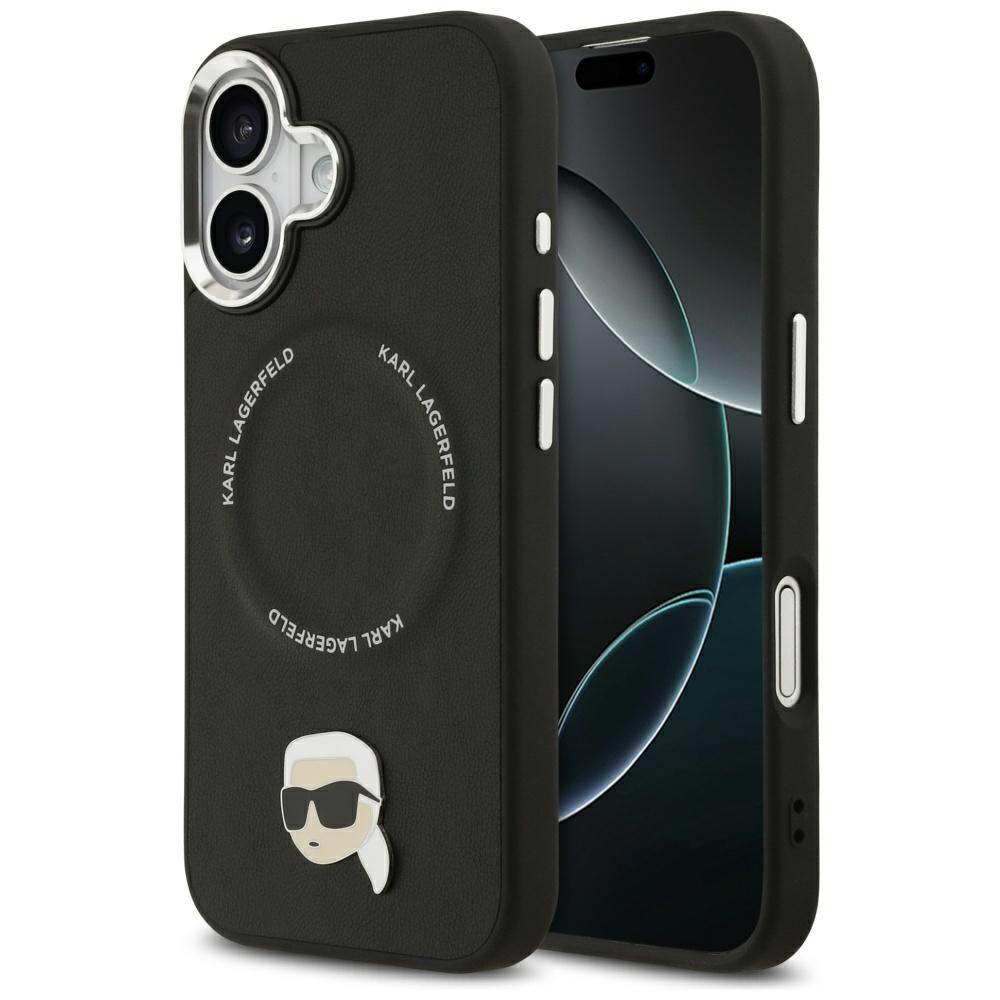 6180f1ecd566d1a8b71d38ac5523e31e KARL LAGERFELD case for IPHONE 17 compatible with MagSafe KLHMP17SPSMLRKLK (PU Karl Pin) black