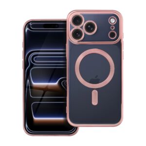 ELECTRO MAG COVER case compatible with MagSafe for IPHONE 17 Pro Max (full ring) rose gold