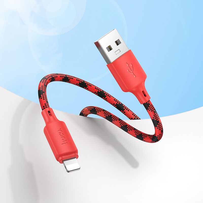 Cable USB A to Lightning Hoco 2,4A 1 m X116 gradient red
