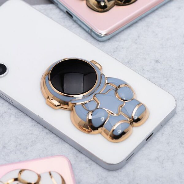 Phone stand ASTRONAUT - stick-on - blue