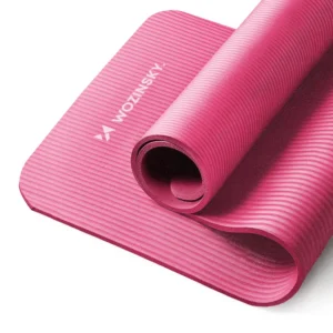 63707_4 Wozinsky exercise mat 181 x 63 x 0.9 cm thick gymnastic yoga mat pinkeng