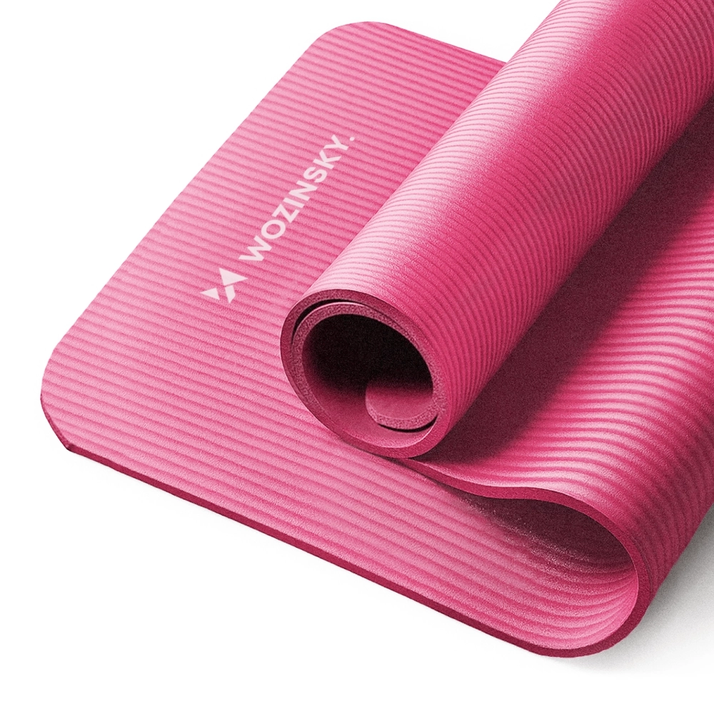 63707_4 Wozinsky exercise mat 181 x 63 x 0.9 cm thick gymnastic yoga mat pinkeng