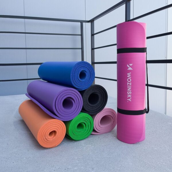 63708_10 Wozinsky exercise mat 181 x 63 x 0.9 cm thick gymnastic yoga mat blueeng
