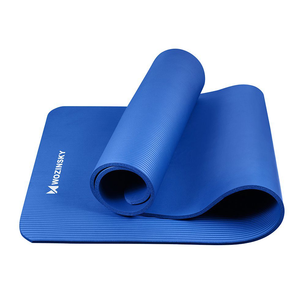 63708_13 Wozinsky exercise mat 181 x 63 x 0.9 cm thick gymnastic yoga mat blueeng