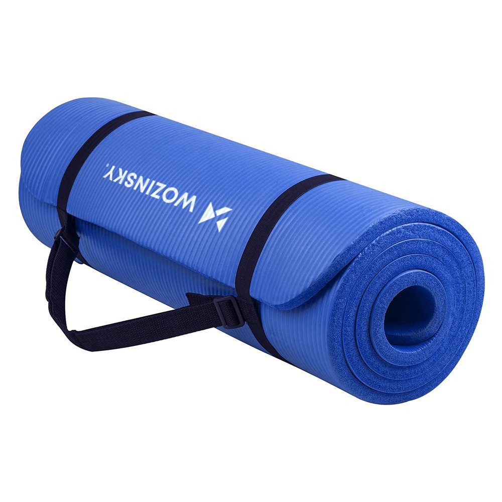 63708_17 Wozinsky exercise mat 181 x 63 x 0.9 cm thick gymnastic yoga mat blueeng
